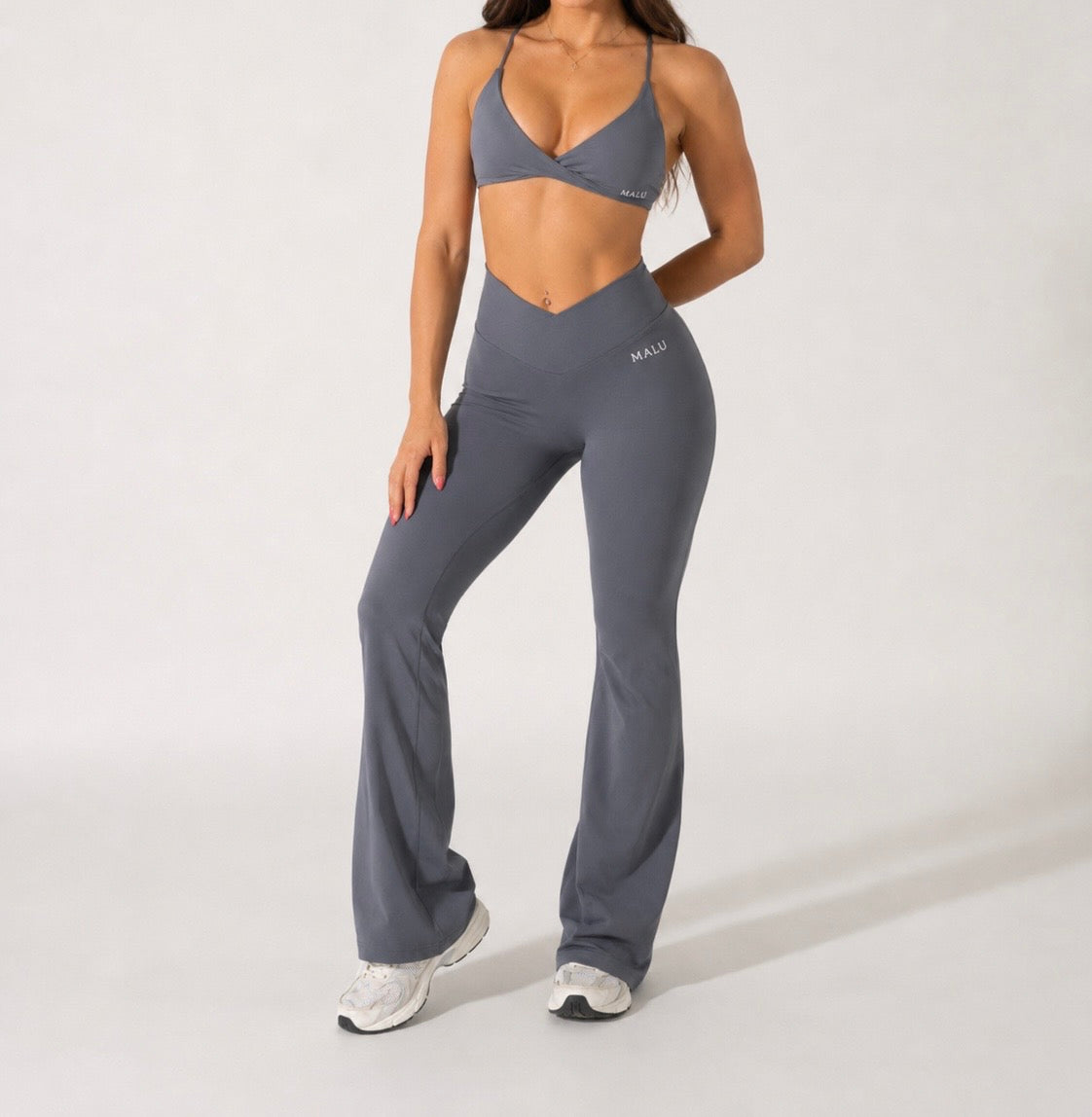 Full-length view of the Storm MALU LIFTÉ Contour Bra and Signature Flares